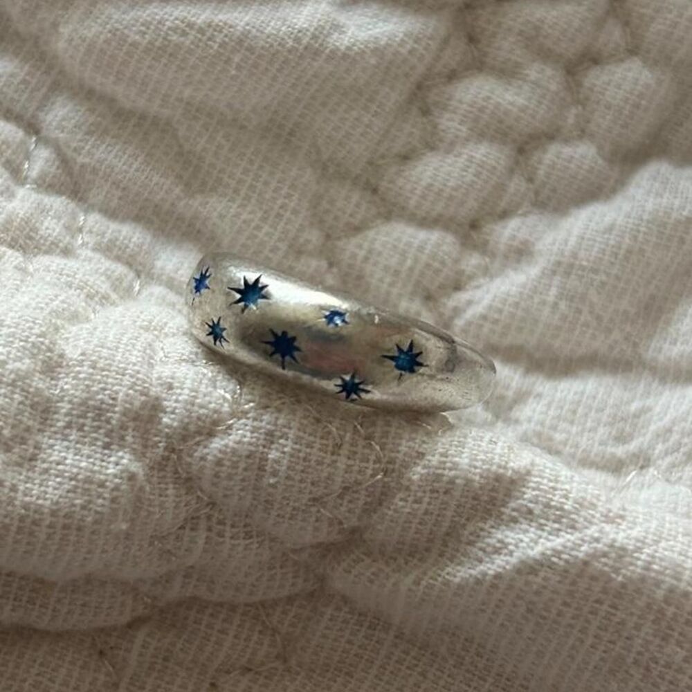 American-vintage Women's Silver and Blue Jewellery
